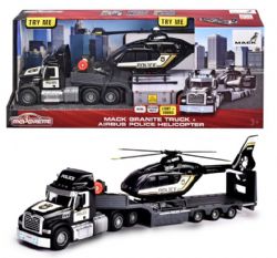 MAJORETTE - CAMION MACK ET HÉLICOPTÈRE DE POLICE